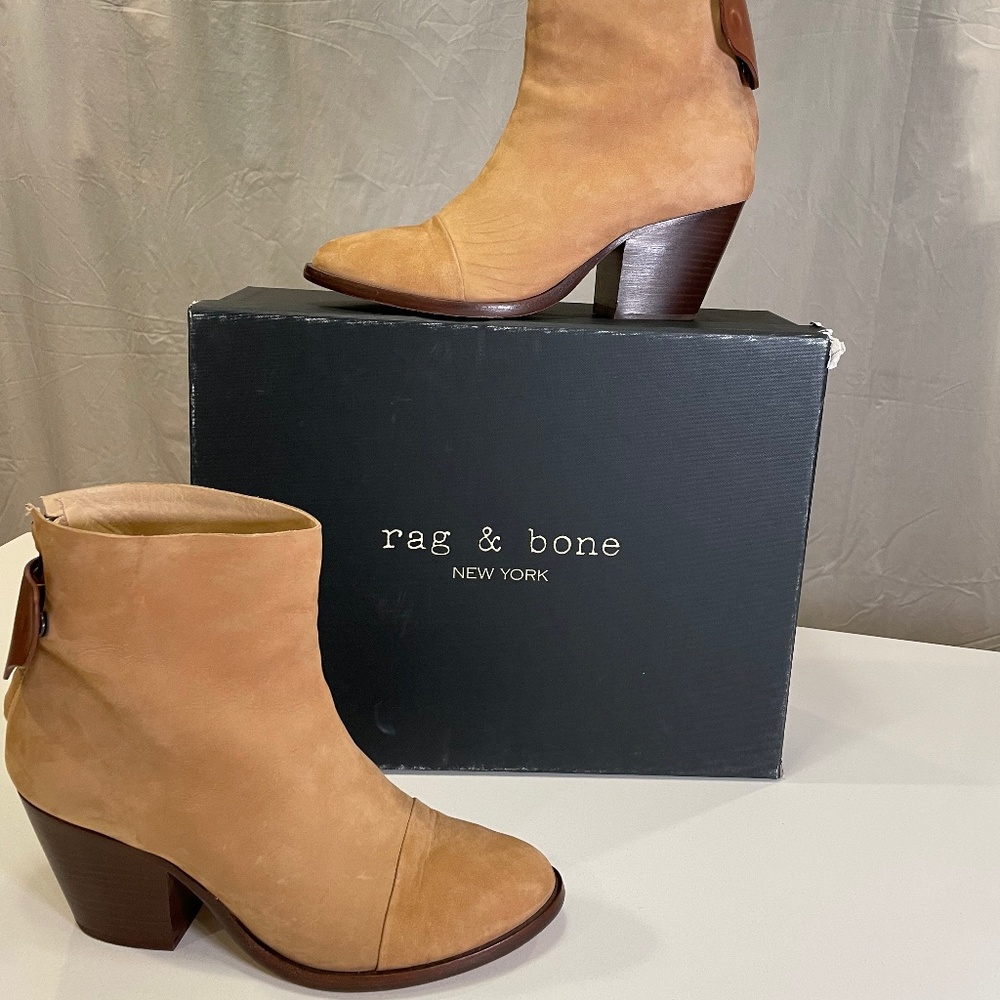 Rag & Bone, Camel color Suede Bootie, Size 41